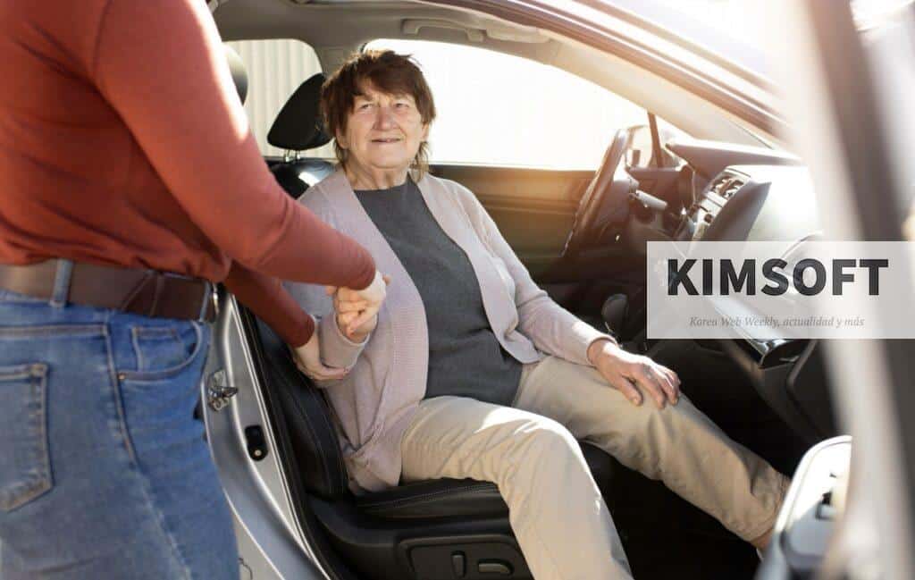 persona mayor que usa carro andador de la compra
