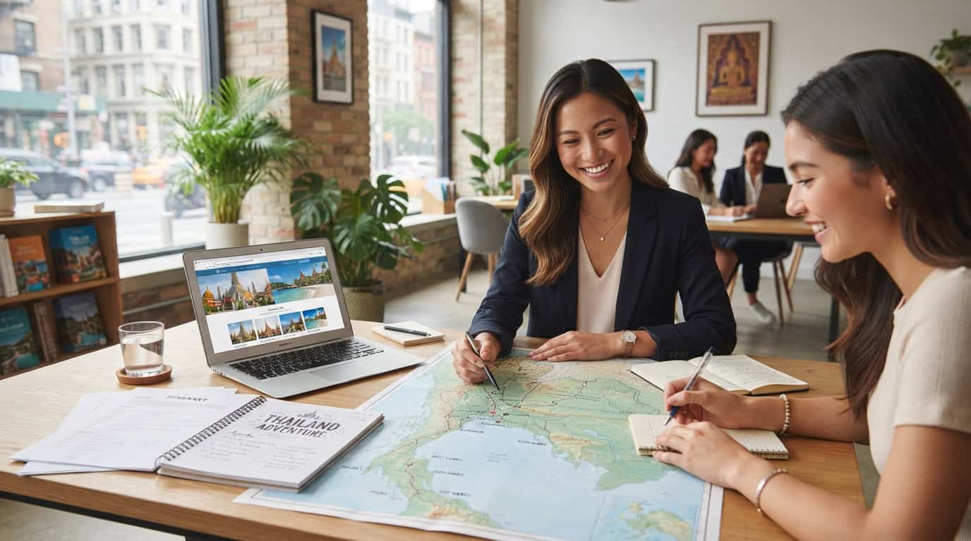 Planificación de un viaje a Tailandia desde una agencia